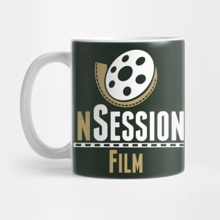 InSession Film Gold and White Logo Mug